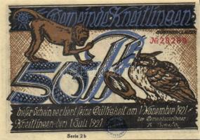 Német Birodalom/Weimari Köztársaság/Kneitlingen 1922. 50Pf(4x) + 75Pf(4x) + 1M(2x) összesen 10klf db...