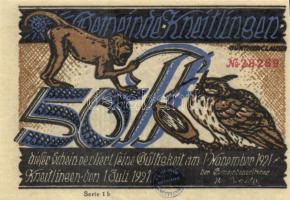 Német Birodalom/Weimari Köztársaság/Kneitlingen 1922. 50Pf(4x) + 75Pf(4x) + 1M(2x) összesen 10klf db...