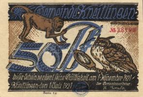 Német Birodalom/Weimari Köztársaság/Kneitlingen 1922. 50Pf(4x) + 75Pf(4x) + 1M(2x) összesen 10klf db...