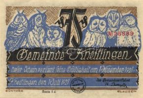 Német Birodalom/Weimari Köztársaság/Kneitlingen 1922. 50Pf(4x) + 75Pf(4x) + 1M(2x) összesen 10klf db...