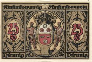 Német Birodalom/Weimari Köztársaság/ Kronach 1921. 25Pf(3x) + 50Pf(3x) összesen 6klf db, teljes sor T:I