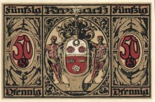 Német Birodalom/Weimari Köztársaság/ Kronach 1921. 25Pf(3x) + 50Pf(3x) összesen 6klf db, teljes sor ...