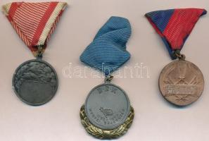 ~1950. 3db klf magyar sportérem mellszalaggal, közte 2db sakk témában T:2
