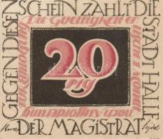 Német Birodalom/Weimari Köztársaság/Halle 1921. 10Pf(5x) + 20Pf(5x) összesen 10klf db, teljes sor T:...