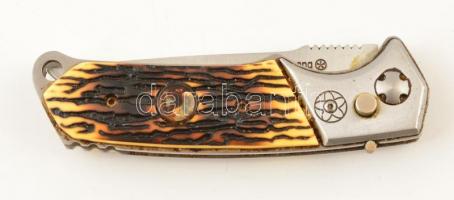 Rugós vadászkés, jó állapotban, h: 20 cm