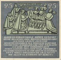 Német Birodalom/Weimari Köztársaság/ Hameln 1921. 25Pf + 50Pf + 75Pf + 1M 4klf db, teljes sor T:I