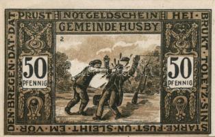 Német Birodalom/Weimari Köztársaság/Husby 1921. 50Pf(3x) + 75Pf(3x) összesen 6klf db, teljes sor T:I