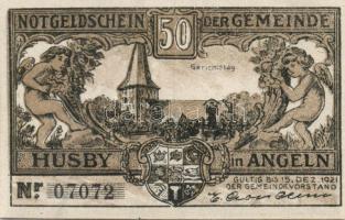 Német Birodalom/Weimari Köztársaság/Husby 1921. 50Pf(3x) + 75Pf(3x) összesen 6klf db, teljes sor T:I