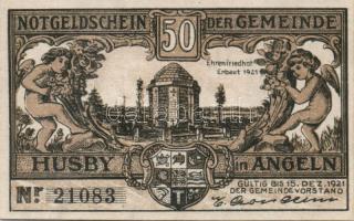 Német Birodalom/Weimari Köztársaság/Husby 1921. 50Pf(3x) + 75Pf(3x) összesen 6klf db, teljes sor T:I