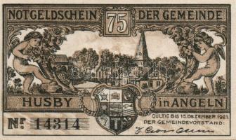 Német Birodalom/Weimari Köztársaság/Husby 1921. 50Pf(3x) + 75Pf(3x) összesen 6klf db, teljes sor T:I