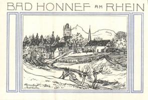 Német Birodalom/Weimari Köztársaság/ Honnef 1921. 50Pf(4x) + 99Pf(4x) összesen 8klf db, teljes sor T...