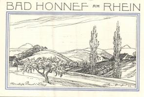 Német Birodalom/Weimari Köztársaság/ Honnef 1921. 50Pf(4x) + 99Pf(4x) összesen 8klf db, teljes sor T...