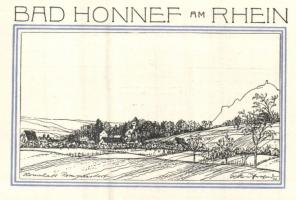Német Birodalom/Weimari Köztársaság/ Honnef 1921. 50Pf(4x) + 99Pf(4x) összesen 8klf db, teljes sor T...