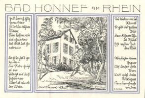 Német Birodalom/Weimari Köztársaság/ Honnef 1921. 50Pf(4x) + 99Pf(4x) összesen 8klf db, teljes sor T...