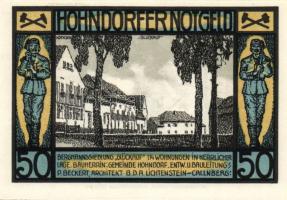 Német Birodalom/Weimari Köztársaság/ Hohndorf 1921. 50Pf(6x) 6klf db, teljes sor T:I