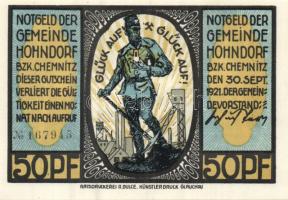 Német Birodalom/Weimari Köztársaság/ Hohndorf 1921. 50Pf(6x) 6klf db, teljes sor T:I