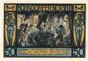 Német Birodalom/Weimari Köztársaság/ Hohndorf 1921. 50Pf(6x) 6klf db, teljes sor T:I