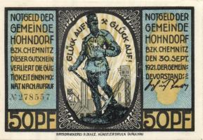 Német Birodalom/Weimari Köztársaság/ Hohndorf 1921. 50Pf(6x) 6klf db, teljes sor T:I