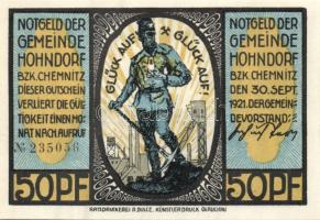 Német Birodalom/Weimari Köztársaság/ Hohndorf 1921. 50Pf(6x) 6klf db, teljes sor T:I