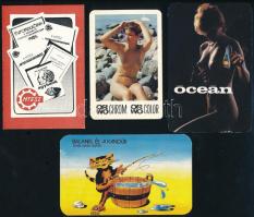 1984-1985 4 db kártyanaptár, közte erotikus