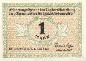 Német Birodalom/Weimari Köztársaság/ Hohenwestedt 1921. 25Pf + 50Pf + 1M 3klf db, teljes sor T:I