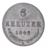 Ausztria 1848A 6kr Ag T:2-
Austria 1848A 6 Kreuzer Ag C:VF