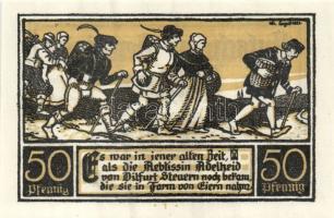 Német Birodalom/Weimari Köztársaság/ Ditfurt 1921. 50Pf(6x) 6klf db, teljes sor T:I