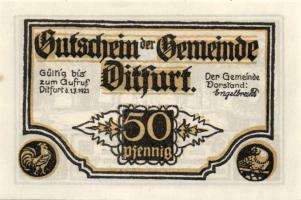 Német Birodalom/Weimari Köztársaság/ Ditfurt 1921. 50Pf(6x) 6klf db, teljes sor T:I