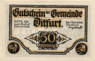 Német Birodalom/Weimari Köztársaság/ Ditfurt 1921. 50Pf(6x) 6klf db, teljes sor T:I