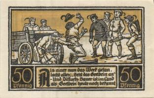 Német Birodalom/Weimari Köztársaság/ Ditfurt 1921. 50Pf(6x) 6klf db, teljes sor T:I