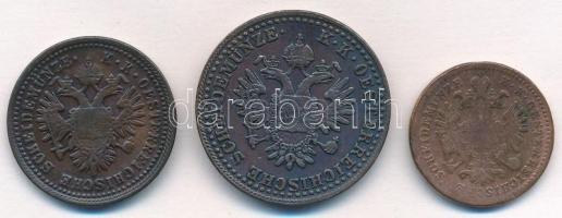 Ausztria 1851A 1kr Cu + 2kr Cu + 1859A 1kr Cu T:2,3
Austria 1851A 1 Kreuzer Cu + 2 Kreuzer Cu + 185...
