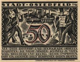 Német Birodalom/Weimari Köztársaság/ Osterfeld 1921. 50Pf(2x) + 75Pf + 100Pf + 150Pf(2x) összesen 6k...