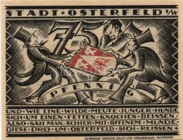 Német Birodalom/Weimari Köztársaság/ Osterfeld 1921. 50Pf(2x) + 75Pf + 100Pf + 150Pf(2x) összesen 6k...