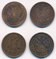 Ausztria 1879-1891. 1kr Cu (4xklf) T:1-,2,2-
Austria 1879-1891. 1 Kreuzer Cu (4xdiff) C:AU,XF,VF