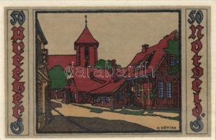 Német Birodalom/Weimari Köztársaság/ Preetz 1921. 50Pf(6x) 6klf db, teljes sor T:I