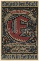 Német Birodalom/Weimari Köztársaság/ Preetz 1921. 50Pf(6x) 6klf db, teljes sor T:I