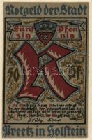 Német Birodalom/Weimari Köztársaság/ Preetz 1921. 50Pf(6x) 6klf db, teljes sor T:I