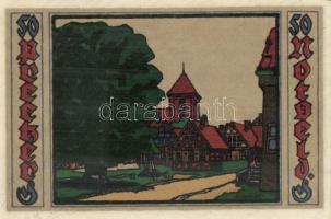 Német Birodalom/Weimari Köztársaság/ Preetz 1921. 50Pf(6x) 6klf db, teljes sor T:I