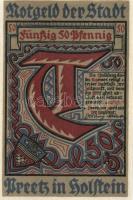 Német Birodalom/Weimari Köztársaság/ Preetz 1921. 50Pf(6x) 6klf db, teljes sor T:I