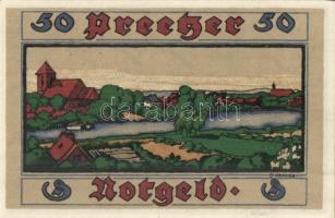 Német Birodalom/Weimari Köztársaság/ Preetz 1921. 50Pf(6x) 6klf db, teljes sor T:I