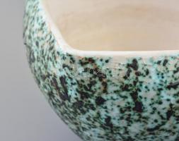 Lénárt Mihály (?-?): Kaspó, mázas festett , apró kopásnyomokkal, m: 14 cm