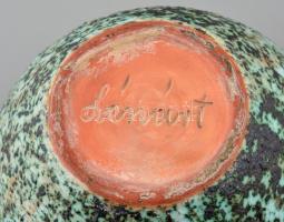 Lénárt Mihály (?-?): Kaspó, mázas festett , apró kopásnyomokkal, m: 14 cm