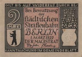 Német Birodalom/Weimari Köztársaság/ Berlin 1922. 2M(10x) 10klf db, teljes sor T:I