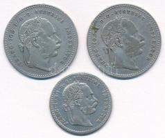 Ausztria 1868. 20kr Ag + 1870. 20kr Ag + 1872. 10kr Ag T:2,2-
Austria 1868. 20 Kreuzer Ag + 1870. 2...