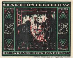 Német Birodalom/Weimari Köztársaság/ Osterfeld 1921. 25Pf(3x) + 50Pf(3x) + 75Pf(3x) + 100Pf összesen...