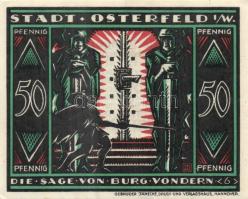 Német Birodalom/Weimari Köztársaság/ Osterfeld 1921. 25Pf(3x) + 50Pf(3x) + 75Pf(3x) + 100Pf összesen...