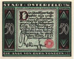 Német Birodalom/Weimari Köztársaság/ Osterfeld 1921. 25Pf(3x) + 50Pf(3x) + 75Pf(3x) + 100Pf összesen...