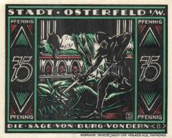 Német Birodalom/Weimari Köztársaság/ Osterfeld 1921. 25Pf(3x) + 50Pf(3x) + 75Pf(3x) + 100Pf összesen...