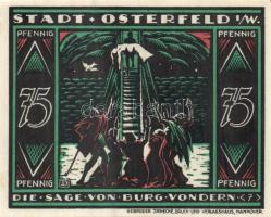 Német Birodalom/Weimari Köztársaság/ Osterfeld 1921. 25Pf(3x) + 50Pf(3x) + 75Pf(3x) + 100Pf összesen...