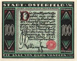 Német Birodalom/Weimari Köztársaság/ Osterfeld 1921. 25Pf(3x) + 50Pf(3x) + 75Pf(3x) + 100Pf összesen...